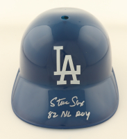 Steve Sax Signed Dodgers Full-Size Batting Helmet Inscribed "82 NL ROY" (Schwartz) at PristineAuction.com