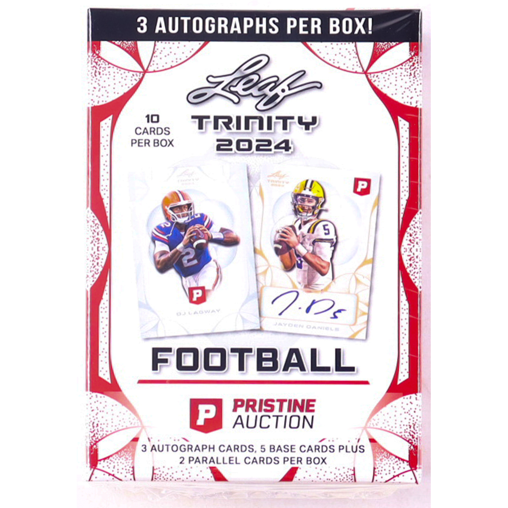 2024 Leaf Trinity Football x Pristine Auction Exclusive Blaster Box With (10) Cards at PristineAuction.com