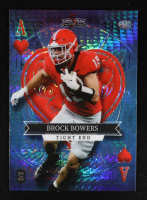 Brock Bowers 2023 Wild Card 5 Card Draw Stacked Deck Blue Holo-Lux #SDBB RC #1/1 at PristineAuction.com