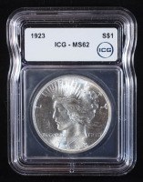 1923 Peace Silver Dollar (ICG MS62) at PristineAuction.com
