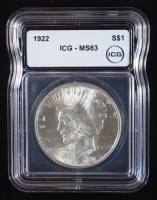 1922 Peace Silver Dollar (ICG MS63) at PristineAuction.com