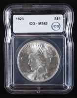 1923 Peace Silver Dollar (ICG MS62) at PristineAuction.com