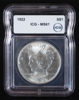 1922 Peace Silver Dollar (ICG MS61) at PristineAuction.com