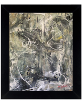 Mark Lewis Custom Framed Original Painting On Canvas #00-25 (Lewis) at PristineAuction.com