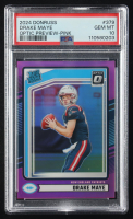 Drake Maye 2024 Donruss Optic Rated Rookies Preview Pink #379 RC (PSA 10) at PristineAuction.com