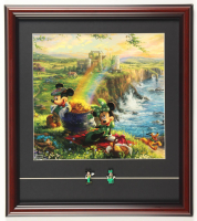 "Mickey and Minnie in Ireland" by Thomas Kinkade Custom Framed Display at PristineAuction.com