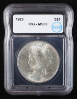 1923 Peace Silver Dollar (ICG MS63) at PristineAuction.com