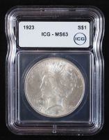 1923 Peace Silver Dollar (ICG MS63) at PristineAuction.com