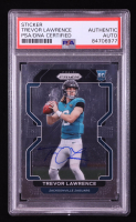 Trevor Lawrence Signed Sticker on 2021 Panini Prizm #331 RC (PSA) at PristineAuction.com