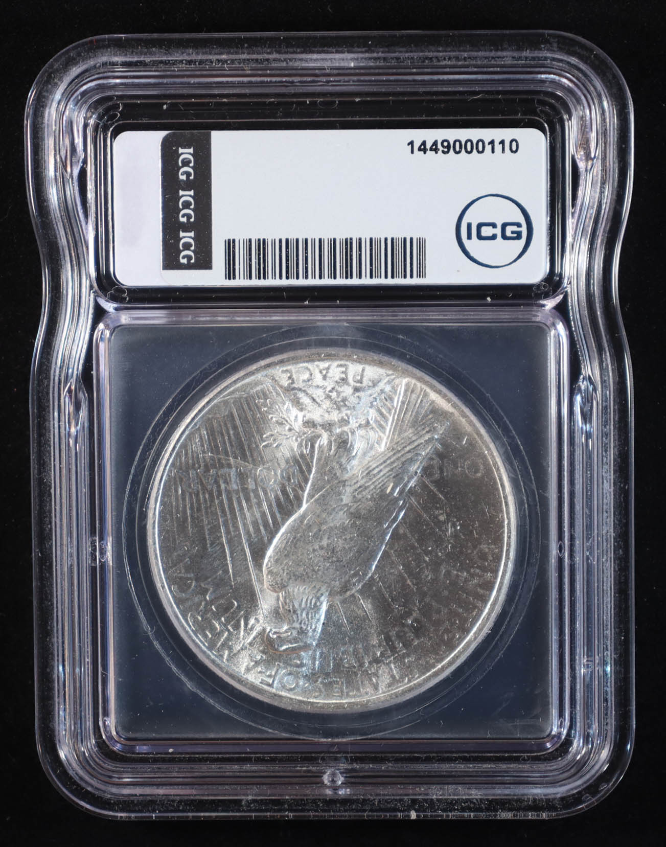 1922 Peace Silver Dollar (ICG MS61) at PristineAuction.com 1922 Peace Silver Dollar (ICG MS61) at PristineAuction.com