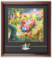 "Alice in Wonderland" by Thomas Kinkade Custom Framed Display at PristineAuction.com
