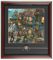 "The Pirates of the Carribean" by Thomas Kinkade Custom Framed Display at PristineAuction.com