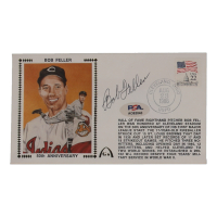 Bob Feller Signed Indians 1986 FDC Envelope (PSA) at PristineAuction.com