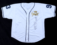 "The Sandlot" Jersey Cast-Signed by (6) with Chauncey Leopardi, Brandon Adams, Victor DiMattia with Character Name Inscriptions (Beckett) at PristineAuction.com