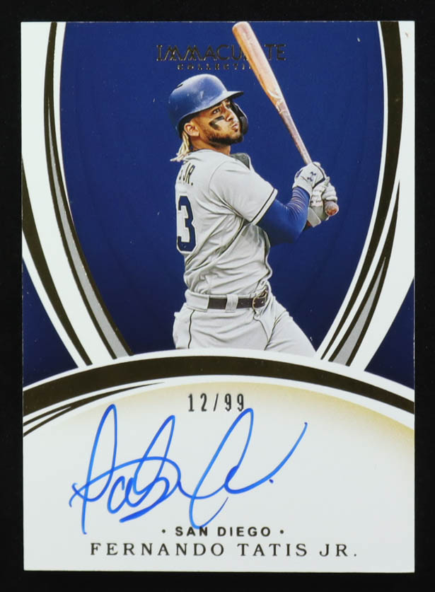 Fernando Tatis Jr. 2020 Immaculate Collection Immaculate Signatures #12 #12/99 at PristineAuction.com Fernando Tatis Jr. 2020 Immaculate Collection Immaculate Signatures #12 #12/99 at PristineAuction.com