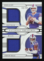 Josh Allen / Stefon Diggs 2022 Panini National Treasures NFL Gear Combo Materials #6 #09/99 at PristineAuction.com