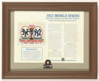 1923 New York Yankees World Series Custom Framed Commemorative Patch Display with Official 1923 World Series Pin at PristineAuction.com