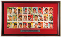 1954 Topps Uncut Sheet Custom Framed Card Sheet Display with Title Plaque at PristineAuction.com