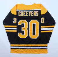 Gerry Cheevers Signed Jersey Inscribed "HOF 85" (Schwartz) at PristineAuction.com