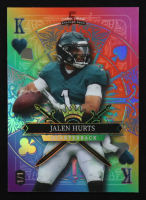 Jalen Hurts 2024 Leaf Wild Card 5 Card Draw Stacked Deck Rainbow King Of Hearts Holo #SDPHJHN #1/1 at PristineAuction.com
