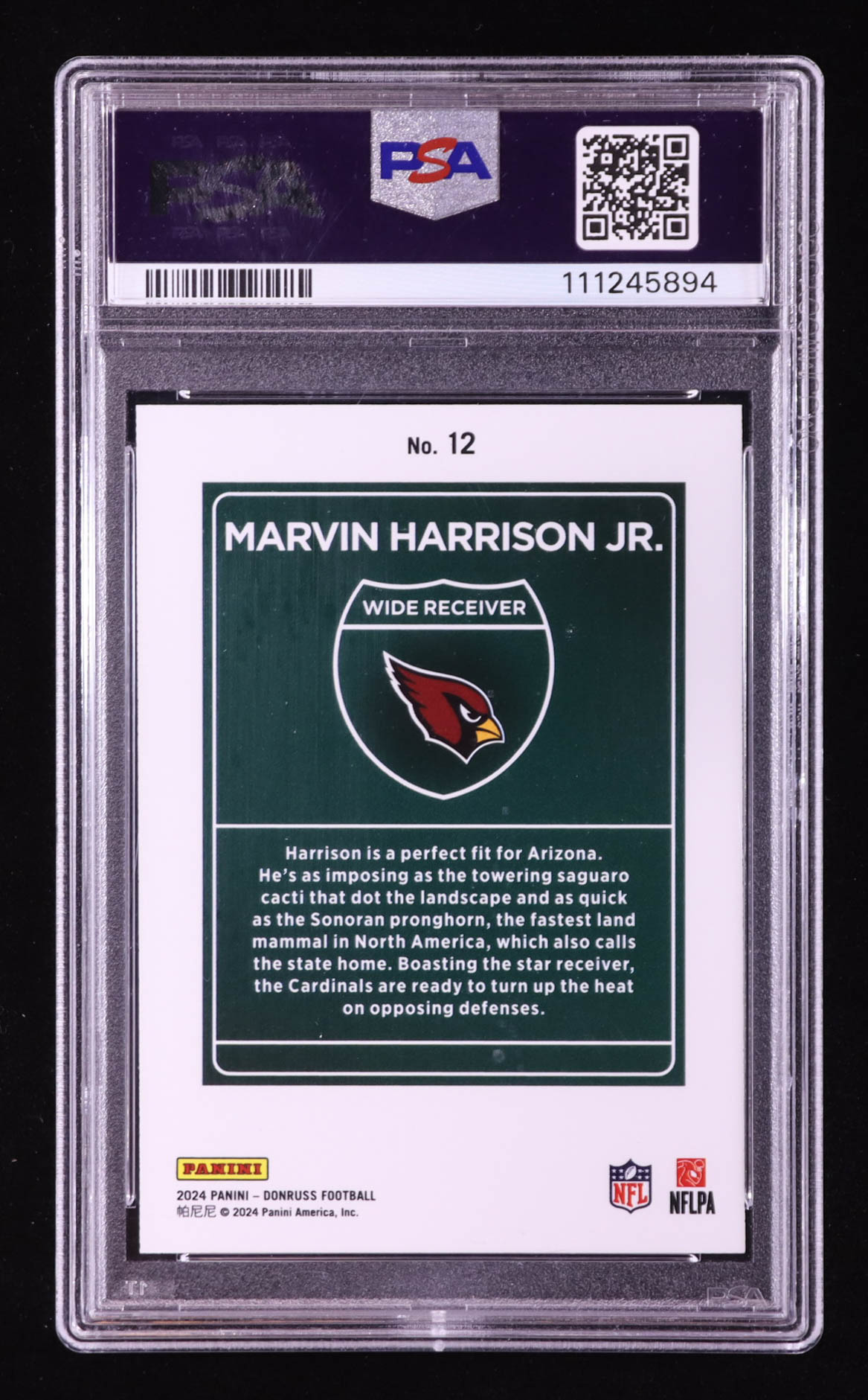 Marvin Harrison Jr. 2024 Donruss Downtown! #12 RC (PSA 9) at PristineAuction.com Marvin Harrison Jr. 2024 Donruss Downtown! #12 RC (PSA 9) at PristineAuction.com