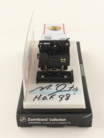 Michel Goulet Signed 2023 Blackhawks Zamboni Machine Collection | 1:43 Diecast Zamboni Inscribed "H.O.F. 98" (Schwartz) at PristineAuction.com