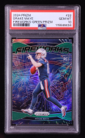 Drake Maye 2024 Panini Prizm Fireworks Prizms Green #22 RC (PSA 10) at PristineAuction.com
