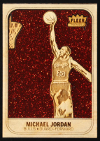 Michael Jordan Custom Wood Art Trading Card at PristineAuction.com