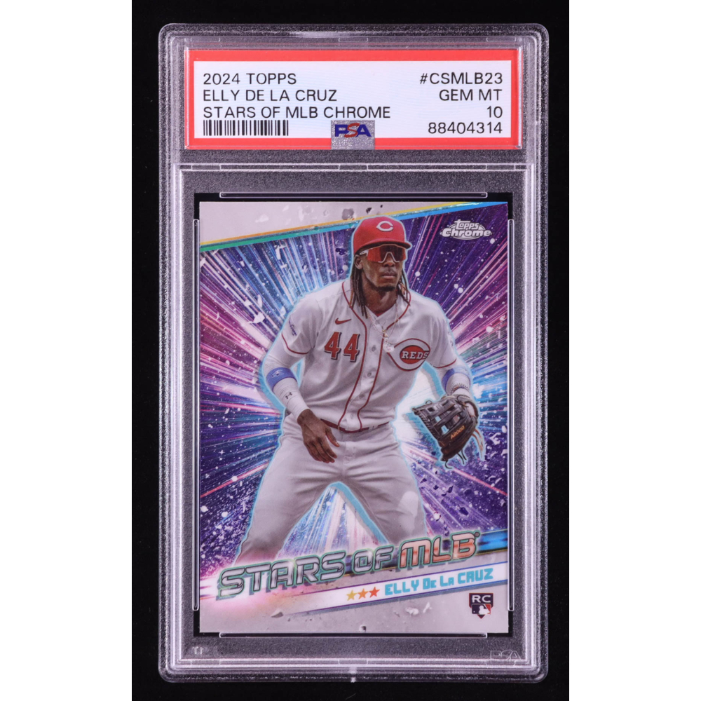 Elly De La Cruz 2024 Topps Chrome Stars of MLB #CSMLB23 RC (PSA 10) at PristineAuction.com