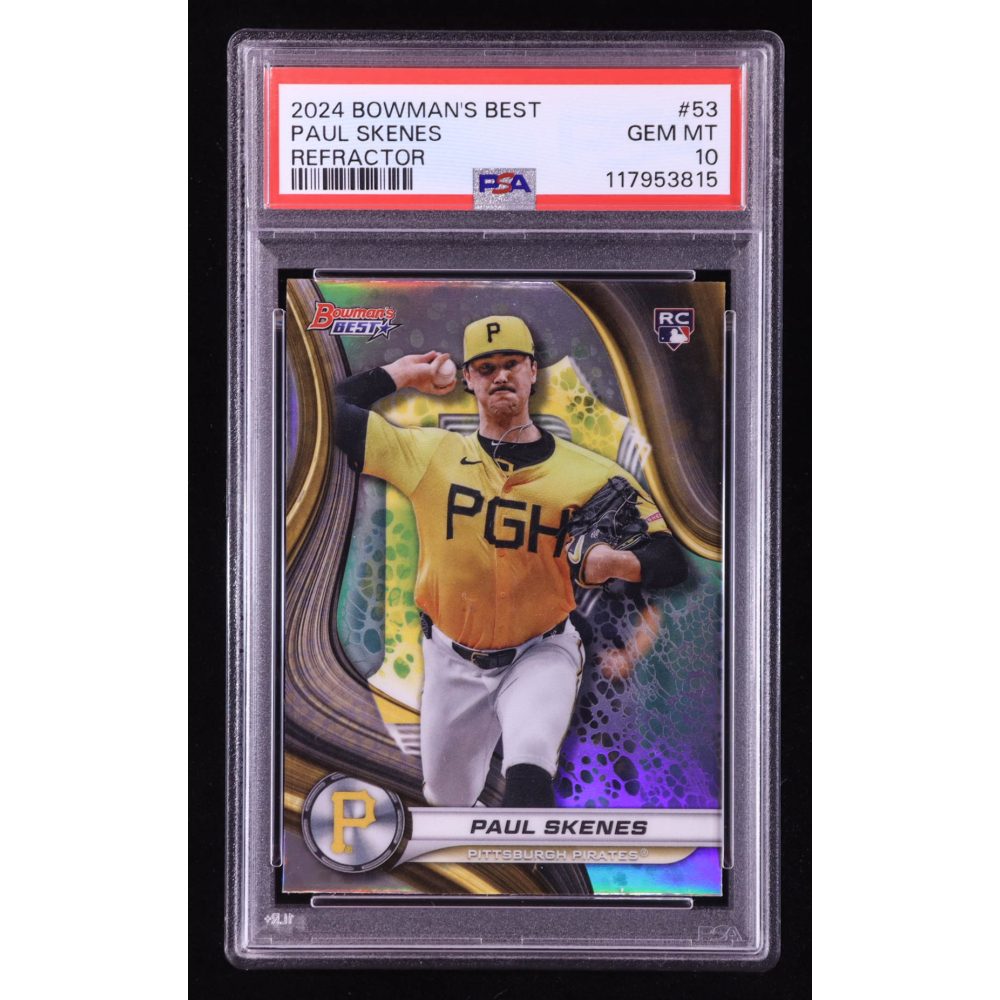 Paul Skenes 2024 Bowman's Best Refractors #53 RC (PSA 10) at PristineAuction.com