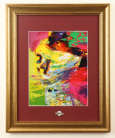 "The Say Hey Kid: Willie Mays" Custom Framed Leroy Neiman Art Print Display with Vintage Giants Logo Pin at PristineAuction.com