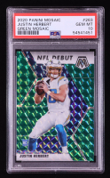 Justin Herbert 2020 Panini Mosaic Mosaic Green #263 DEB RC (PSA 10) at PristineAuction.com