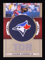 Vladimr Guerrero Jr. 2023 Topps Team Logo Commemorative Patch Gold #TLPVG #44/75 at PristineAuction.com