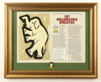 1927 Philadelphia Athletics Custom Framed Commemorative Patch Display with Vintage Philadelphia Athletics Brass Logo Pin at PristineAuction.com