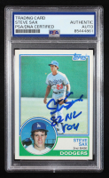 Steve Sax Signed 1983 Topps #245 Inscribed "82 NL ROY" (PSA | Auto Grade PSA Authentic) at PristineAuction.com
