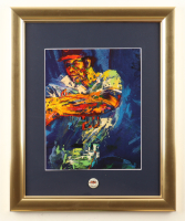 Frank Robinson Custom Framed Leroy Neiman Art Print Display with Vintage 1965 Baltimore Orioles Logo Lapel Pin at PristineAuction.com