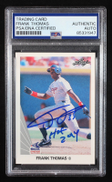 Frank Thomas Signed 1990 Leaf #300 RC Inscribed "HOF 2014" (PSA | Auto Grade PSA Authentic) at PristineAuction.com