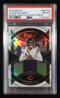 Caleb Williams 2024 Select Rookie Swatches Prizm White #18 #18/75 RC (PSA 8) at PristineAuction.com
