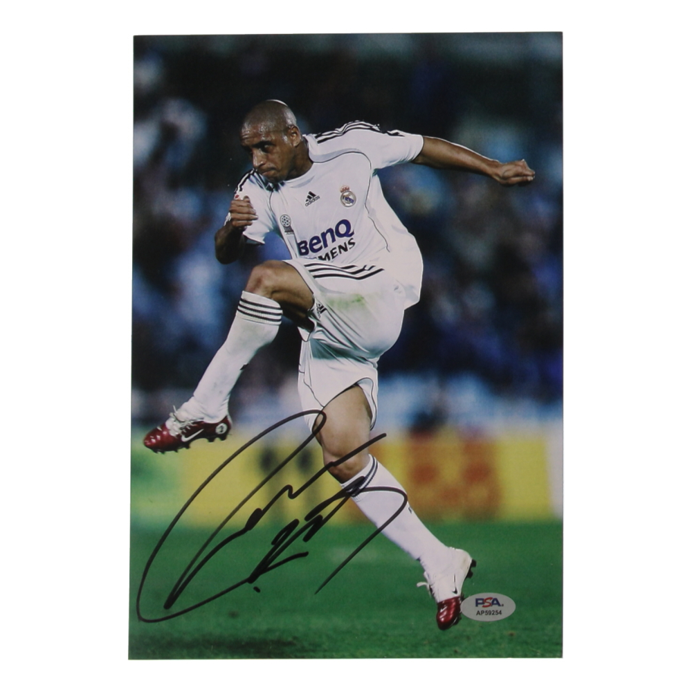 Roberto Carlos Signed 8x11.5 Photo (PSA) at PristineAuction.com