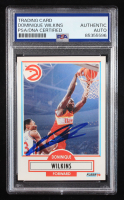 Dominique Wilkins Signed 1990-91 Fleer #6 (PSA | Auto Grade PSA Authentic) at PristineAuction.com