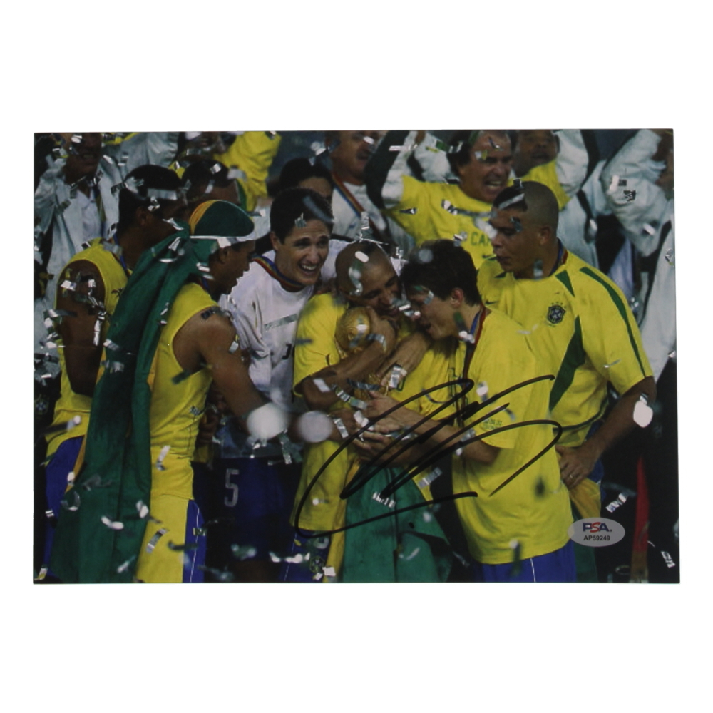 Roberto Carlos Signed 8x11.5 Photo (PSA) at PristineAuction.com
