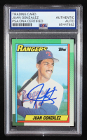 Juan Gonzalez Signed 1990 Topps #331 RC (PSA | Auto Grade PSA Authentic) at PristineAuction.com