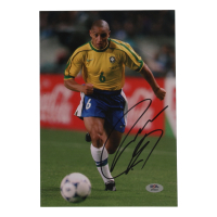Roberto Carlos Signed 8x11.5 Photo (PSA) at PristineAuction.com