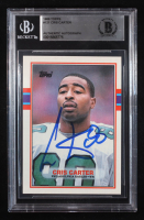 Cris Carter Signed 1989 Topps #121 RC (Beckett | Auto Grade BGS Authentic) at PristineAuction.com