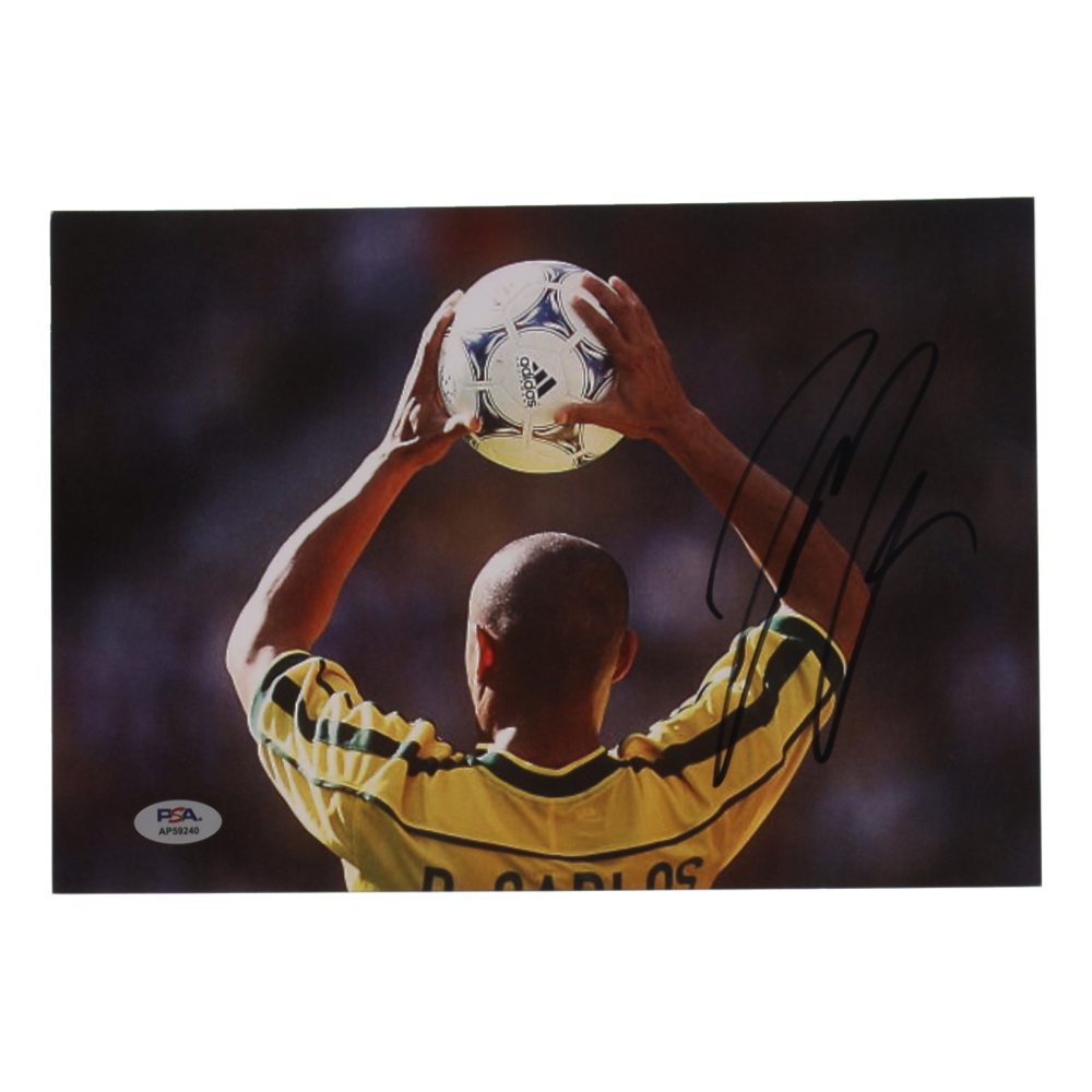 Roberto Carlos Signed 8x11.5 Photo (PSA) at PristineAuction.com