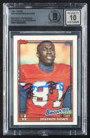 Shannon Sharpe Signed 1991 Topps #563 (BGS | Auto Grade 10) at PristineAuction.com