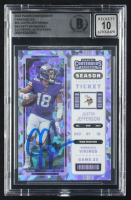 Justin Jefferson Signed 2022 Panini Contenders Cracked Ice #55 #15/21 (BGS | Auto Grade 10) at PristineAuction.com