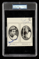 Ernie Banks & Joe Torre Signed Cut with Portraits (PSA) at PristineAuction.com