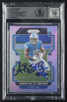 Amon-Ra St. Brown Signed 2021 Panini Prizm Silver Prizms #358 RC (BGS | Auto Grade 10) at PristineAuction.com