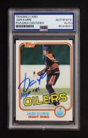 Jari Kurri Signed 1981-82 Topps #18 RC Inscribed "HOF '01" (PSA | Auto Grade PSA Authentic) at PristineAuction.com